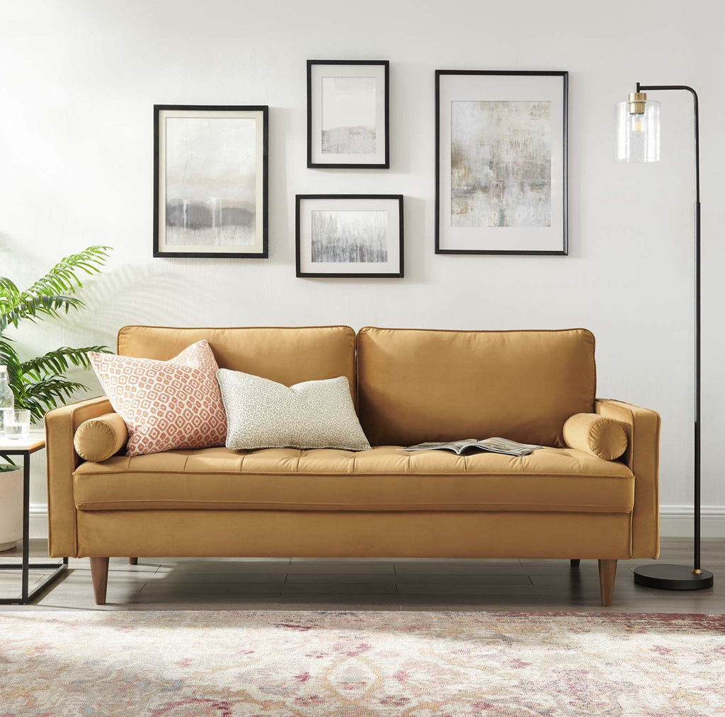 Valour Velvet Camel Sofa