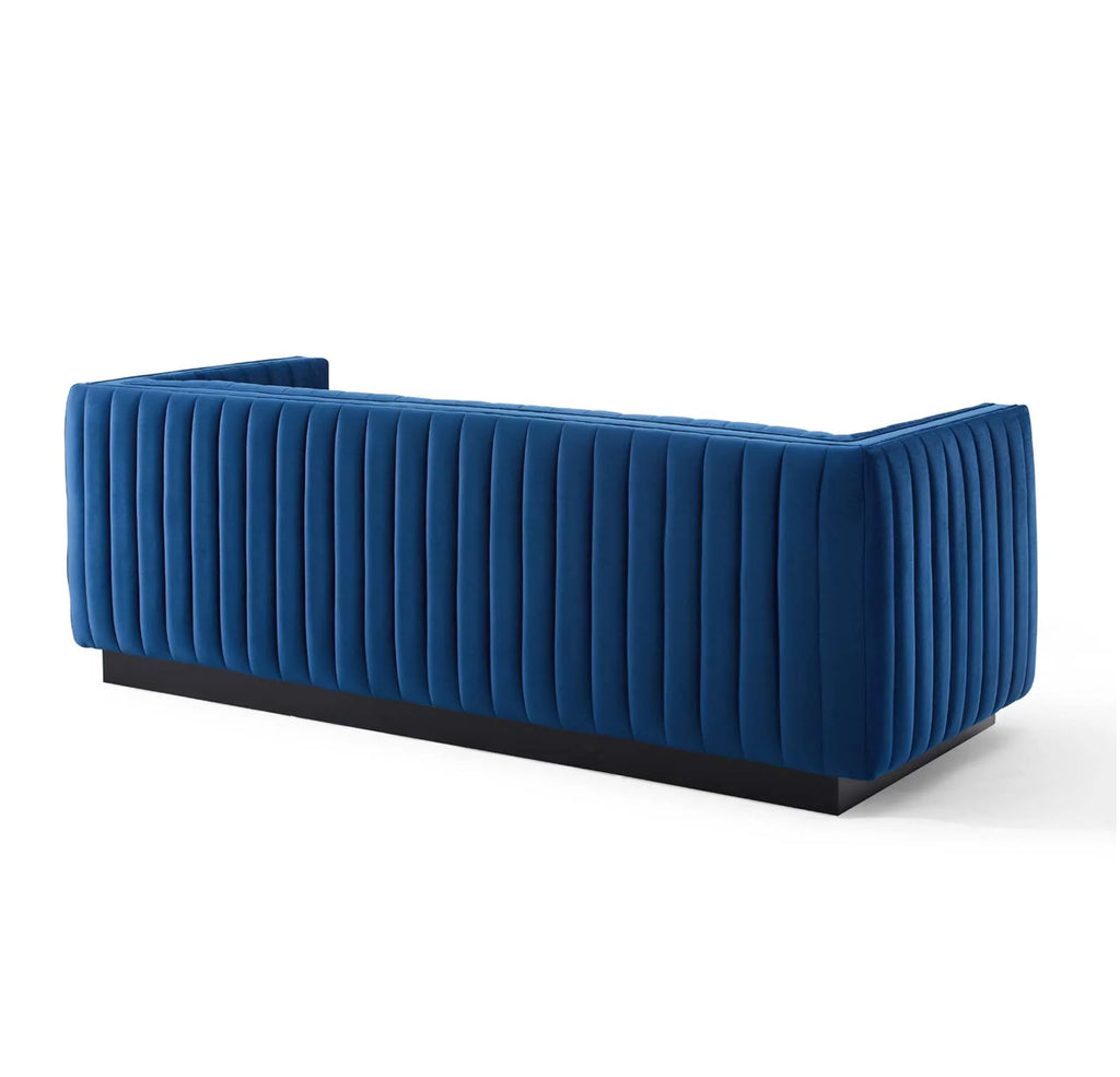 Conjure Velvet Azul Sofa