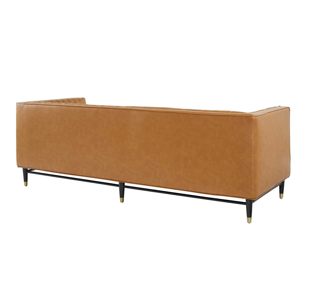 Devote Vegan leather Camel Sofa