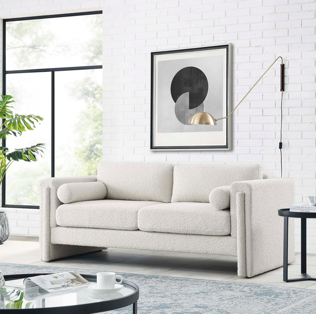Visible Boucle Crema Sofa