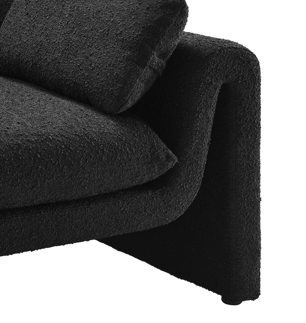 Waverly Boucle Negro Sofa