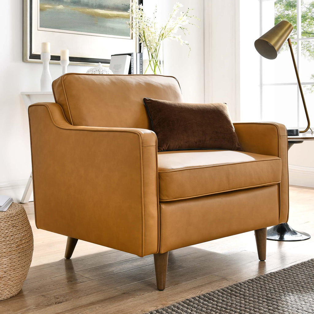 Impart Cuero Camel Silla de Acento
