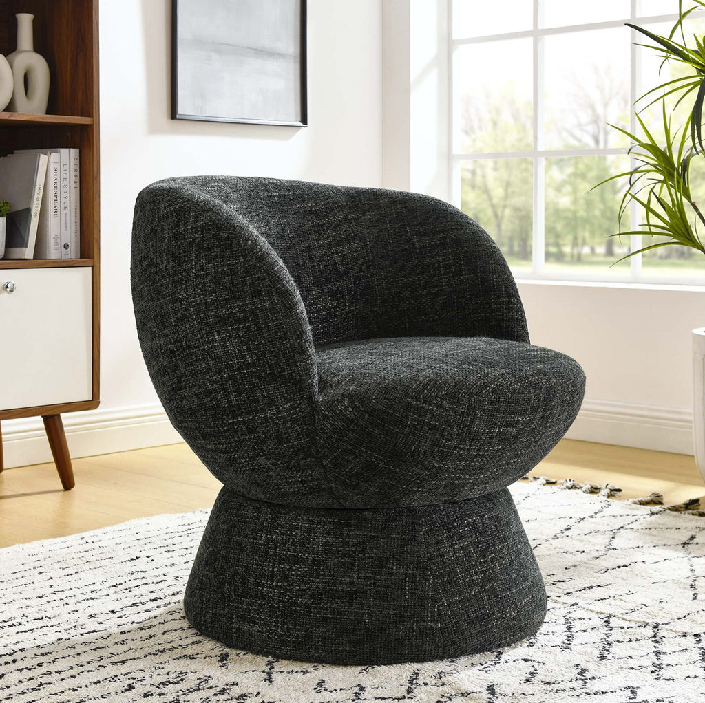 Vesta Chenille Charcoal Silla de Acento