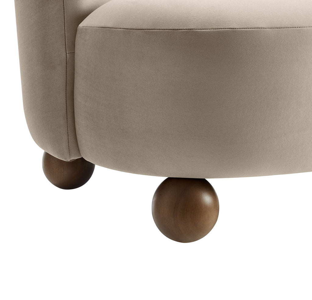 Monroe Velvet Taupe Silla de Acento