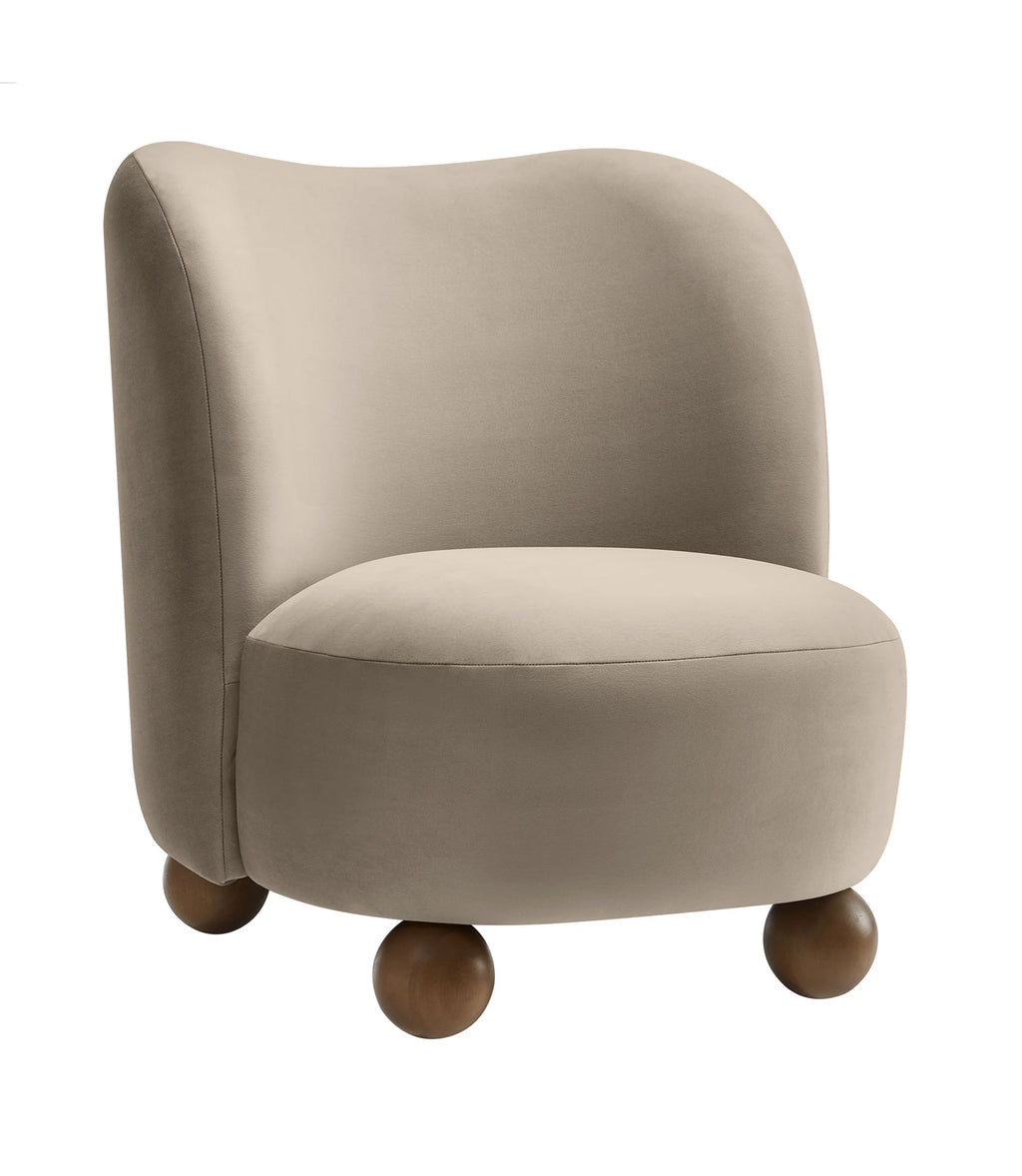 Monroe Velvet Taupe Silla de Acento