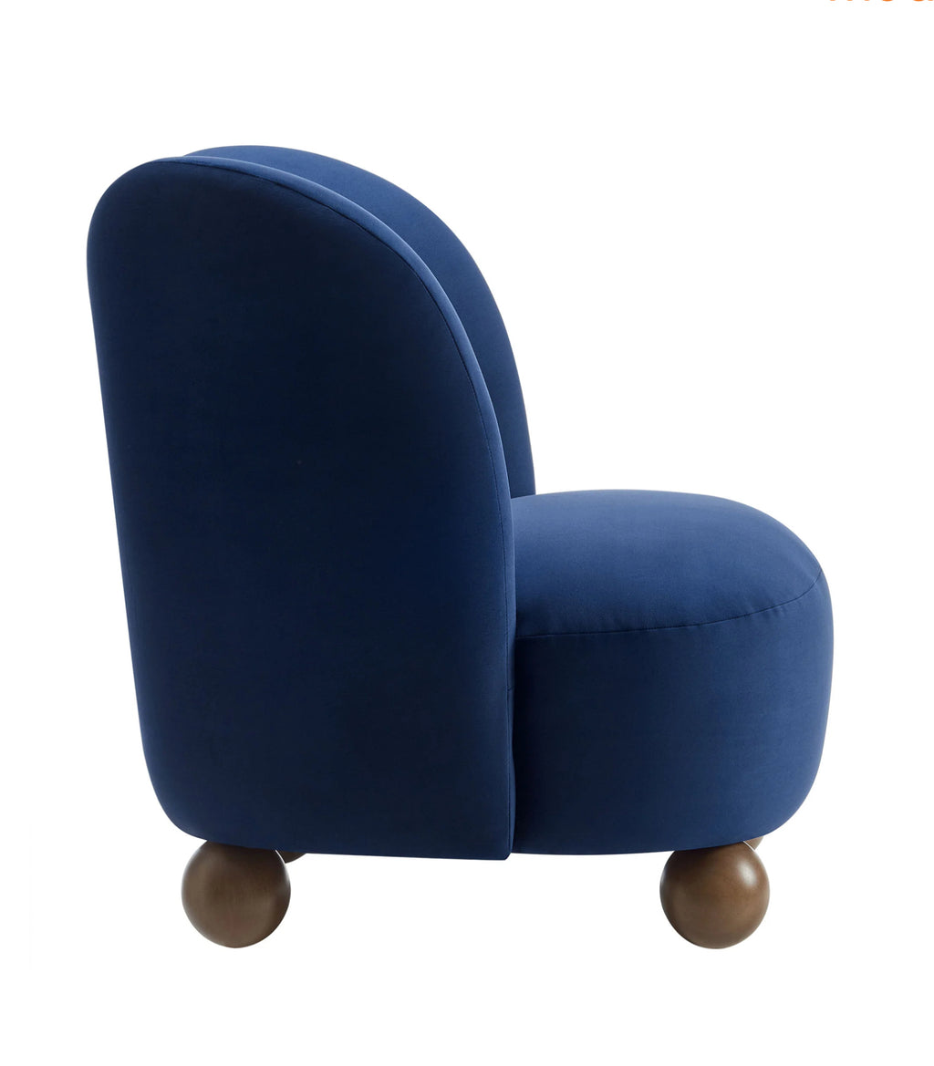 Monroe Velvet Azul Silla de Acento