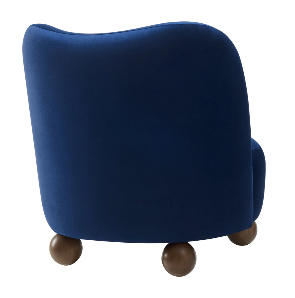 Monroe Velvet Azul Silla de Acento