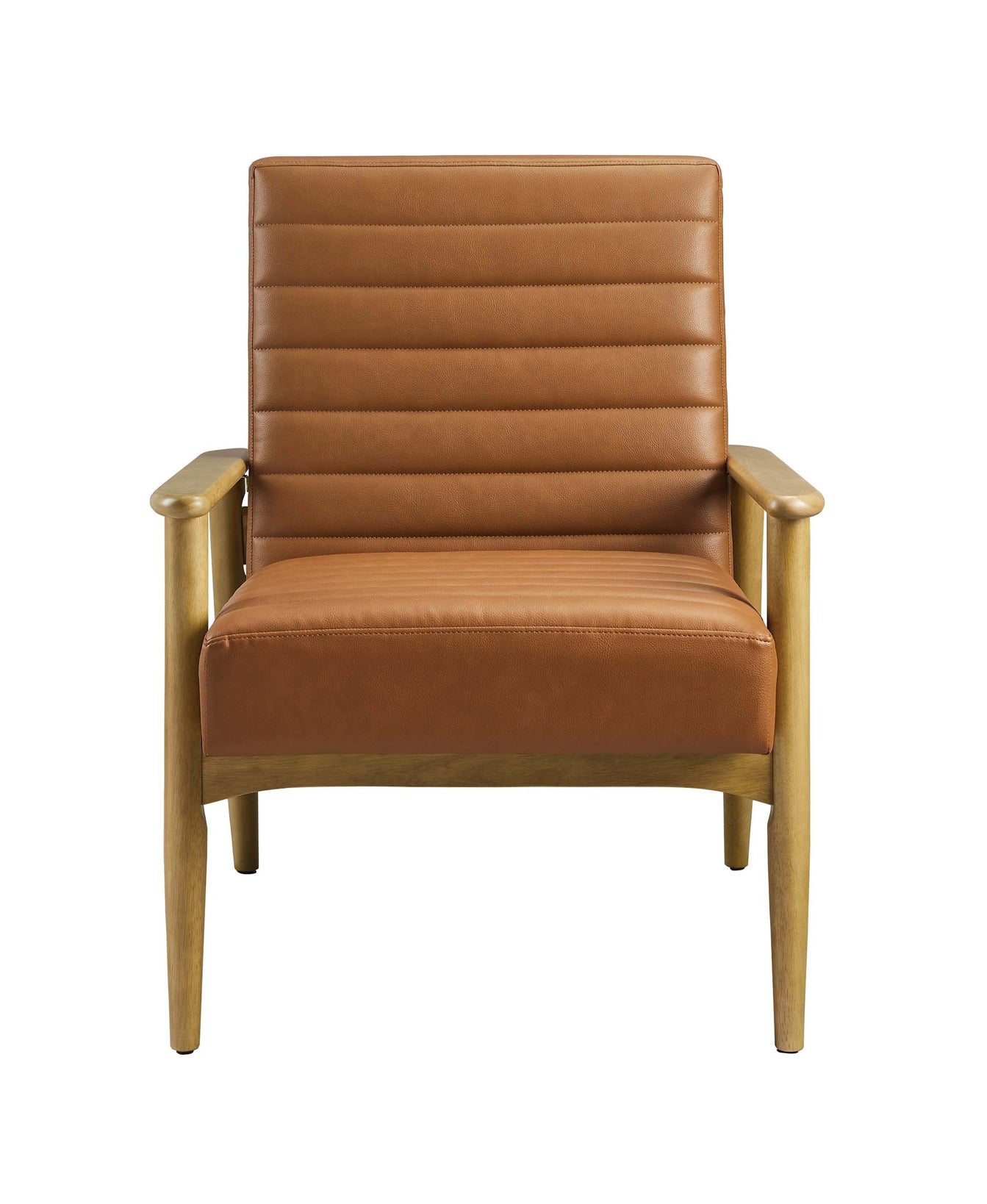 Jensen Vegan Leather Camel Silla de Acento