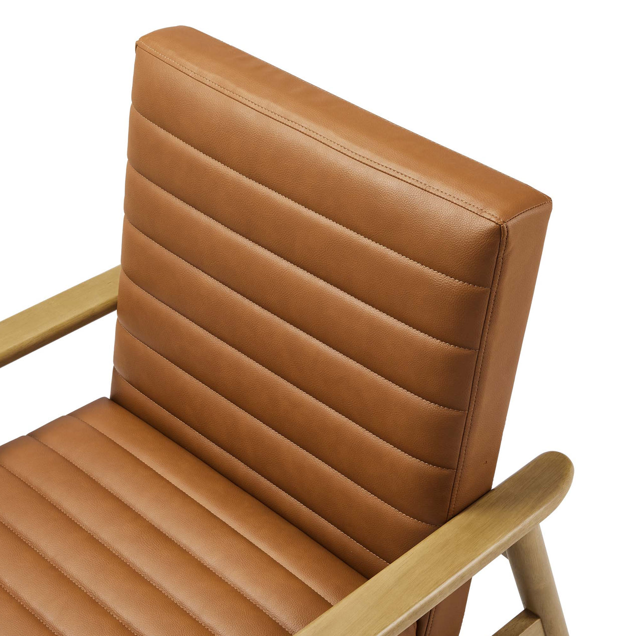 Jensen Vegan Leather Camel Silla de Acento