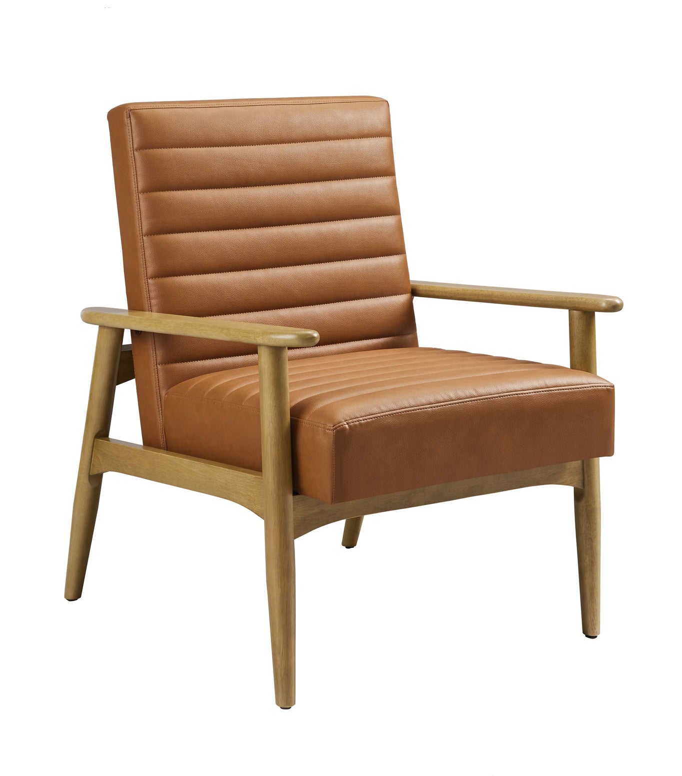 Jensen Vegan Leather Camel Silla de Acento
