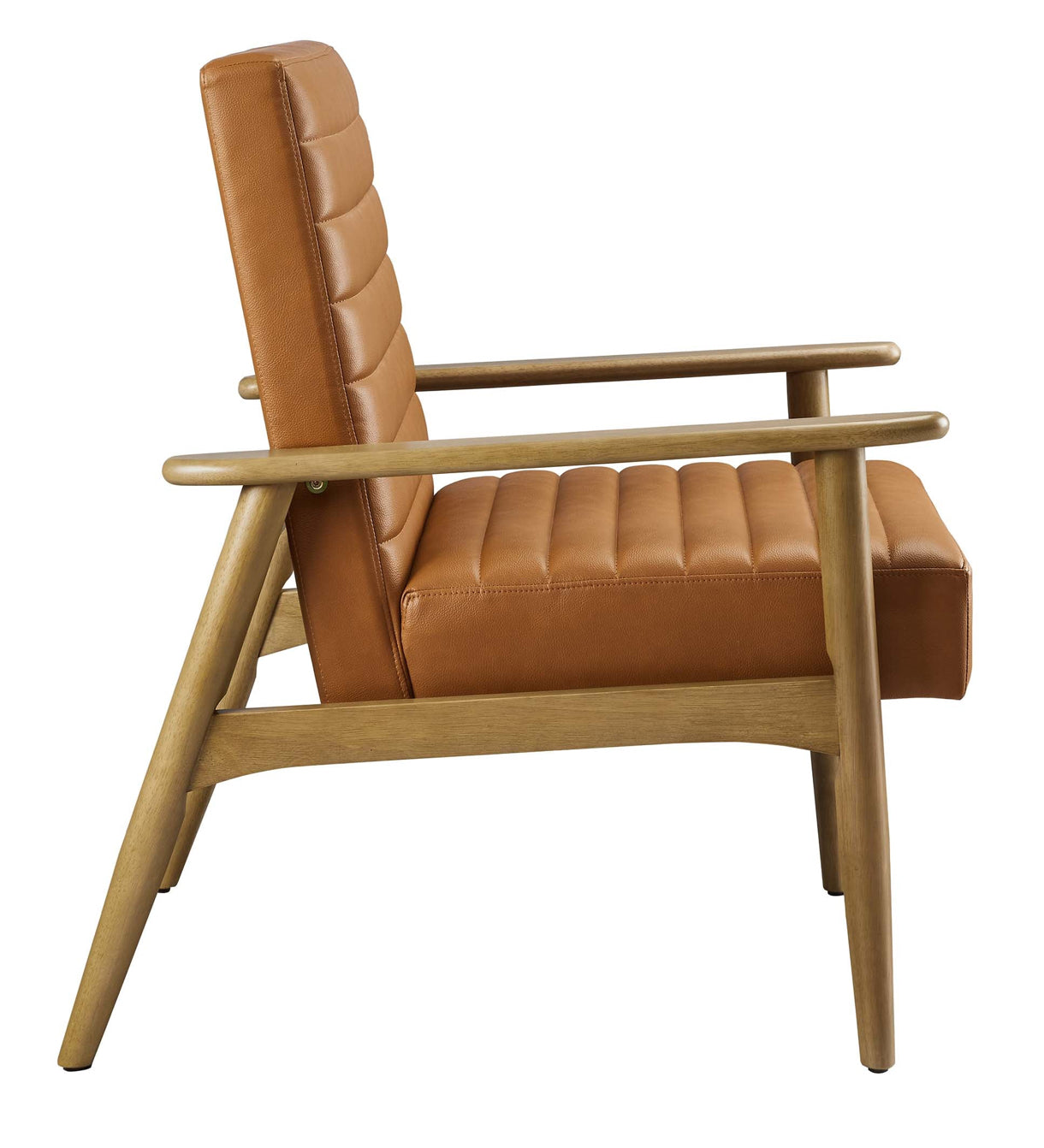 Jensen Vegan Leather Camel Silla de Acento