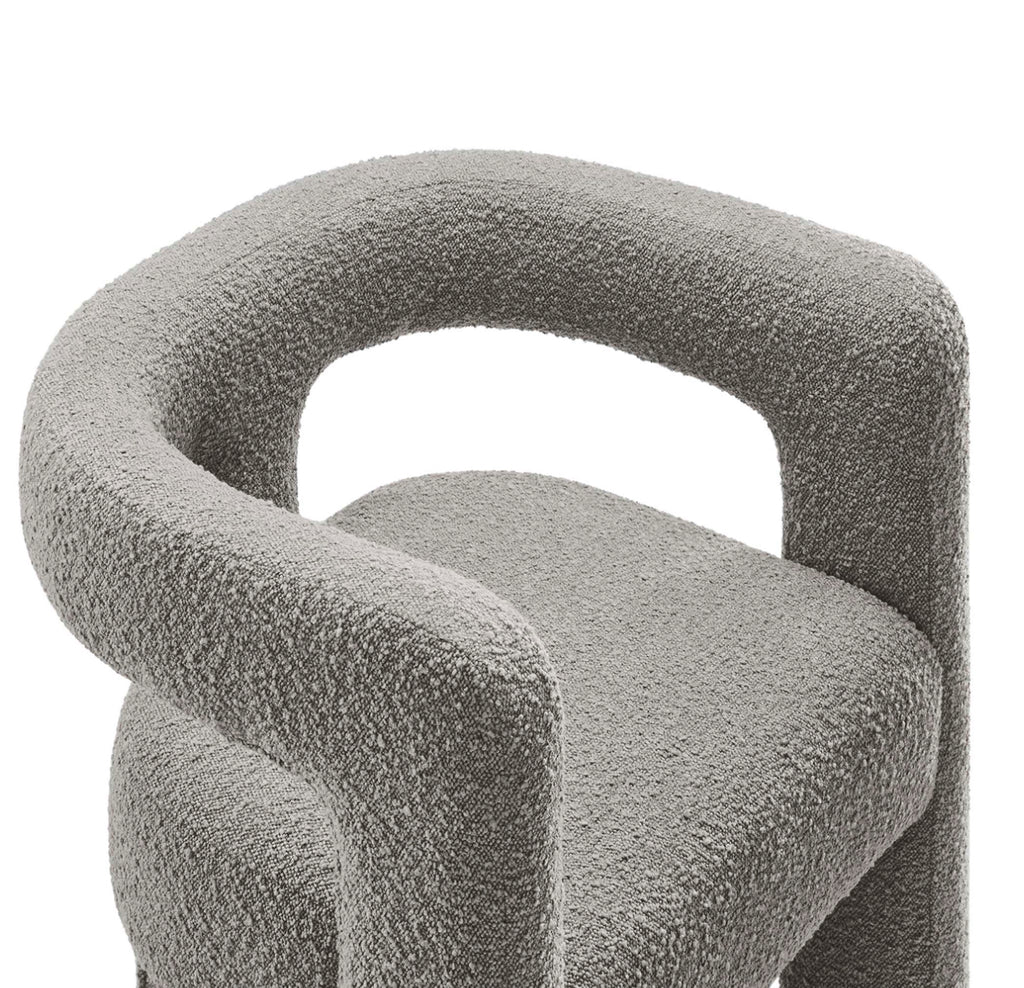Kayla Boucle Gris Silla de Acento