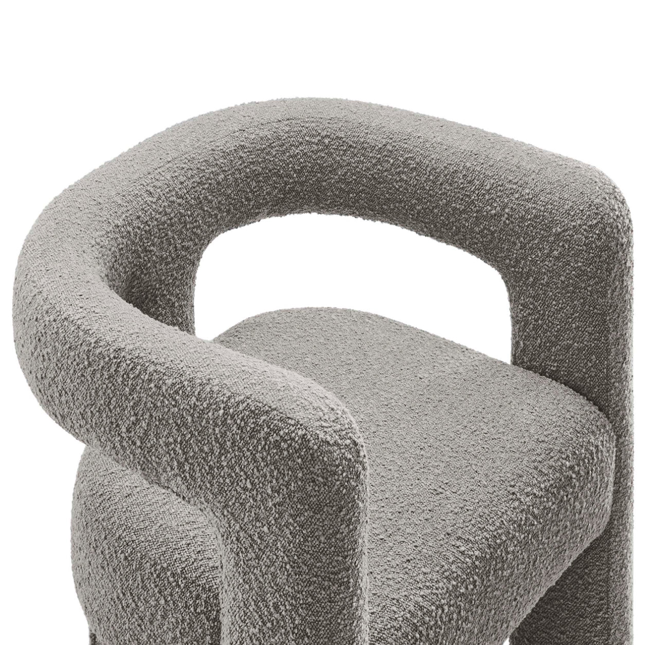 Kayla Boucle Gris Silla de Acento