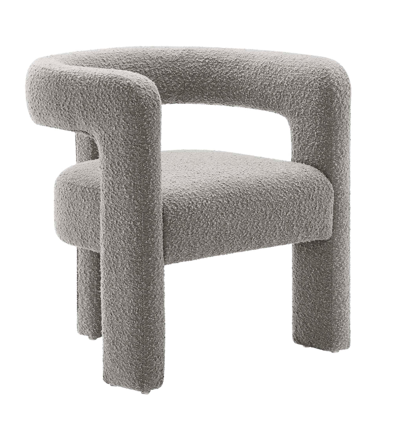 Kayla Boucle Gris Silla de Acento