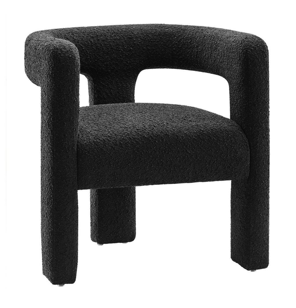 Kayla Boucle Negro Silla de Acento