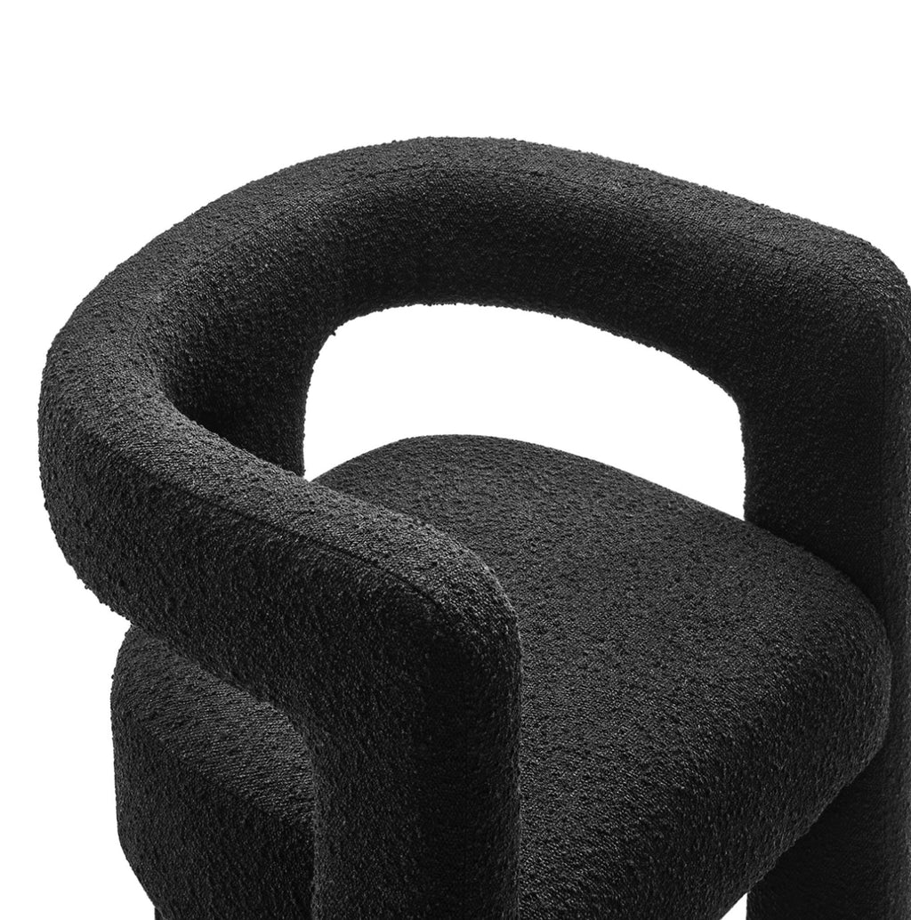 Kayla Boucle Negro Silla de Acento