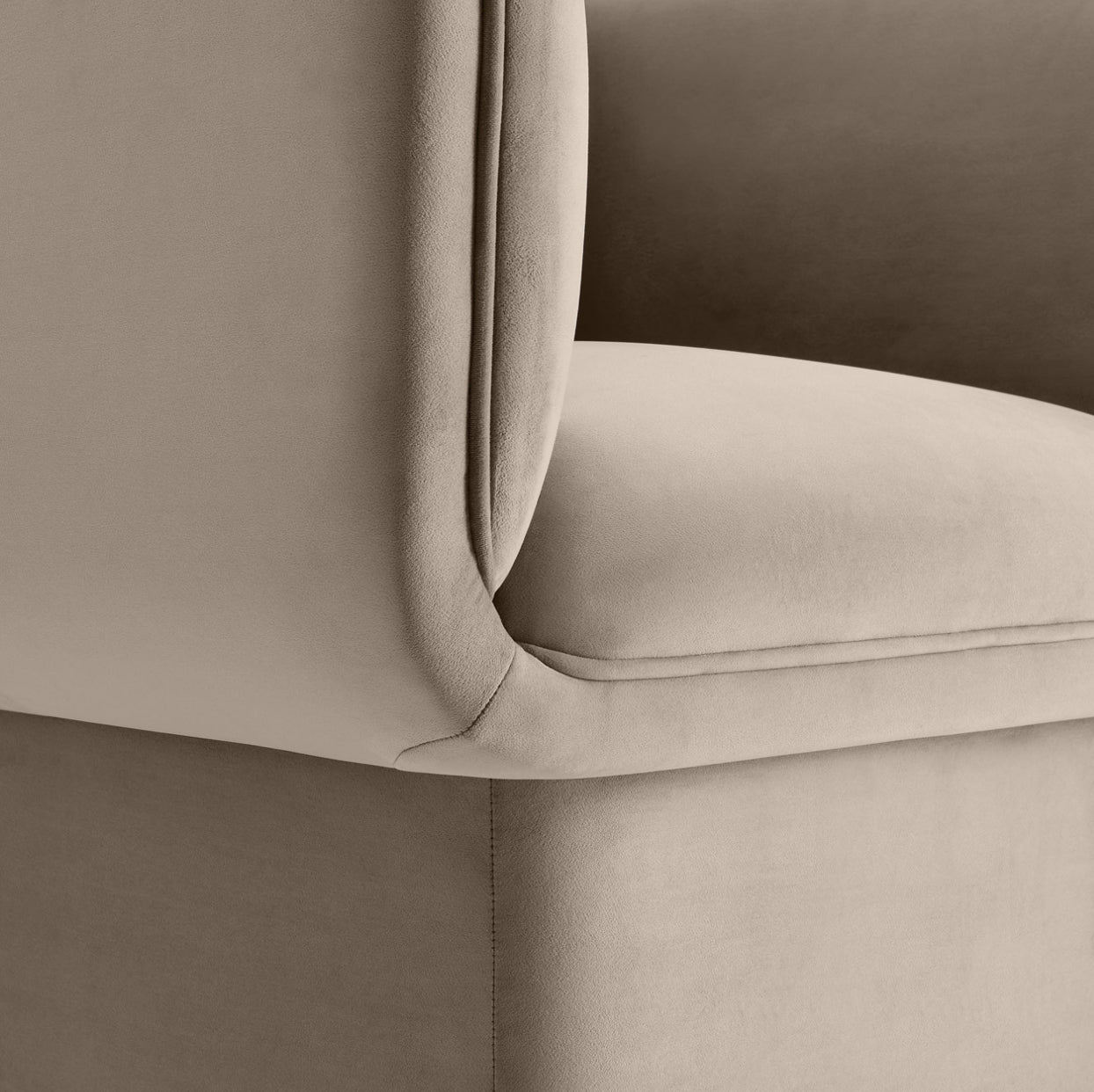 Tate Velvet Taupe Silla de Acento