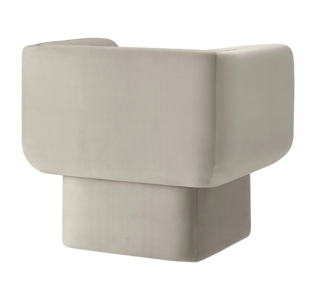 Tate Velvet Ivory Silla de Acento