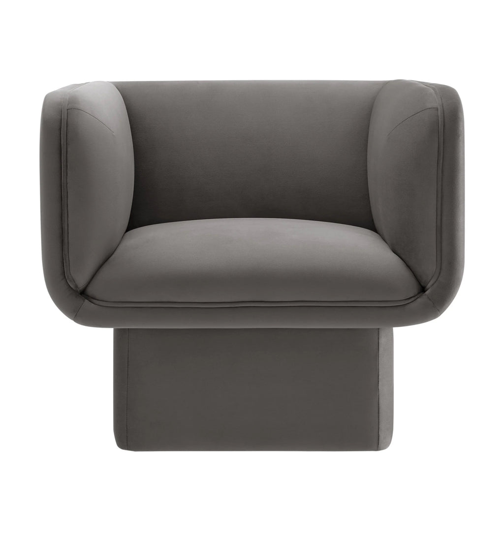 Tate Velvet Gris Silla de Acento
