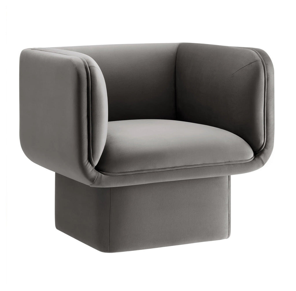 Tate Velvet Gris Silla de Acento
