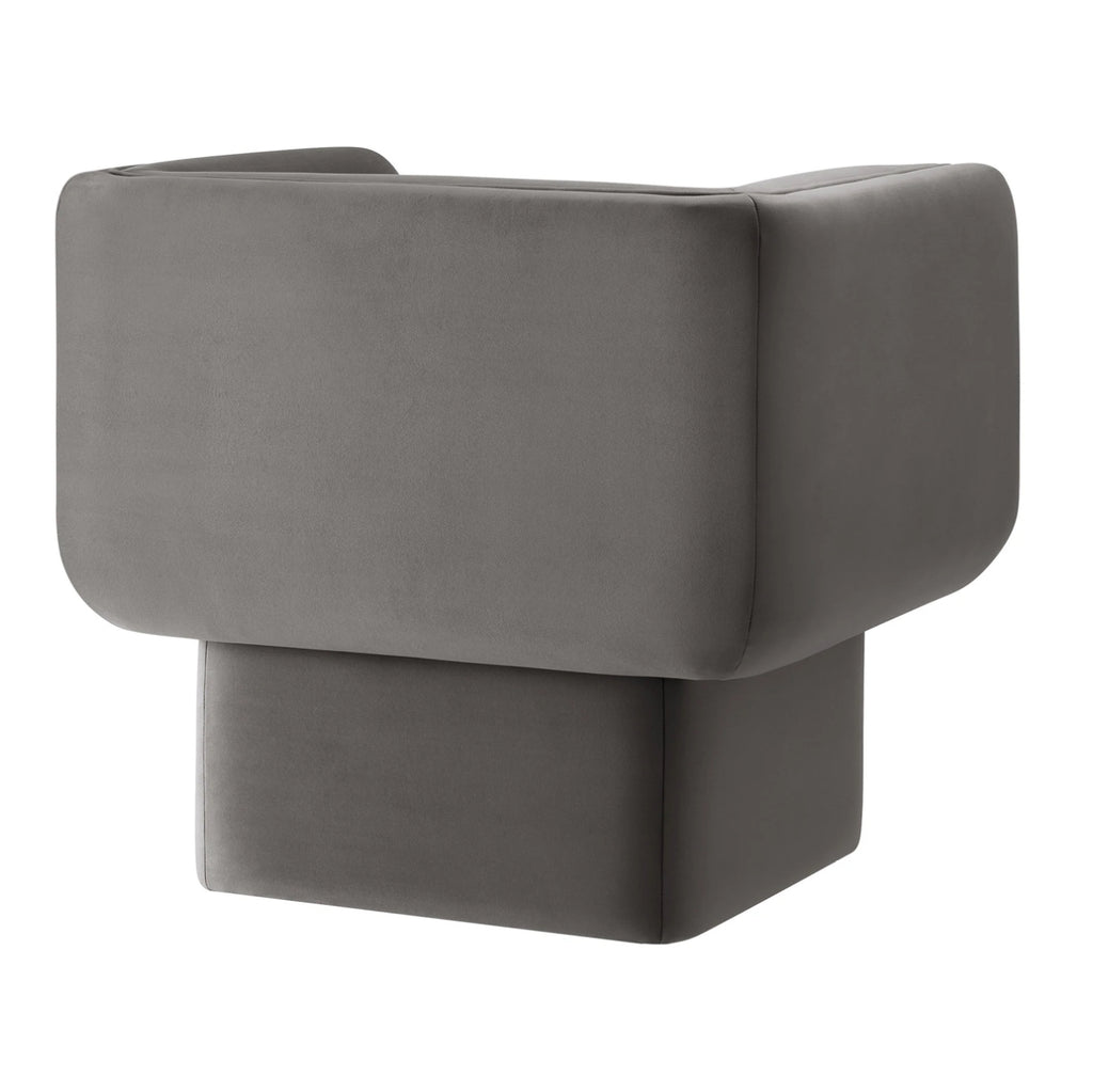 Tate Velvet Gris Silla de Acento