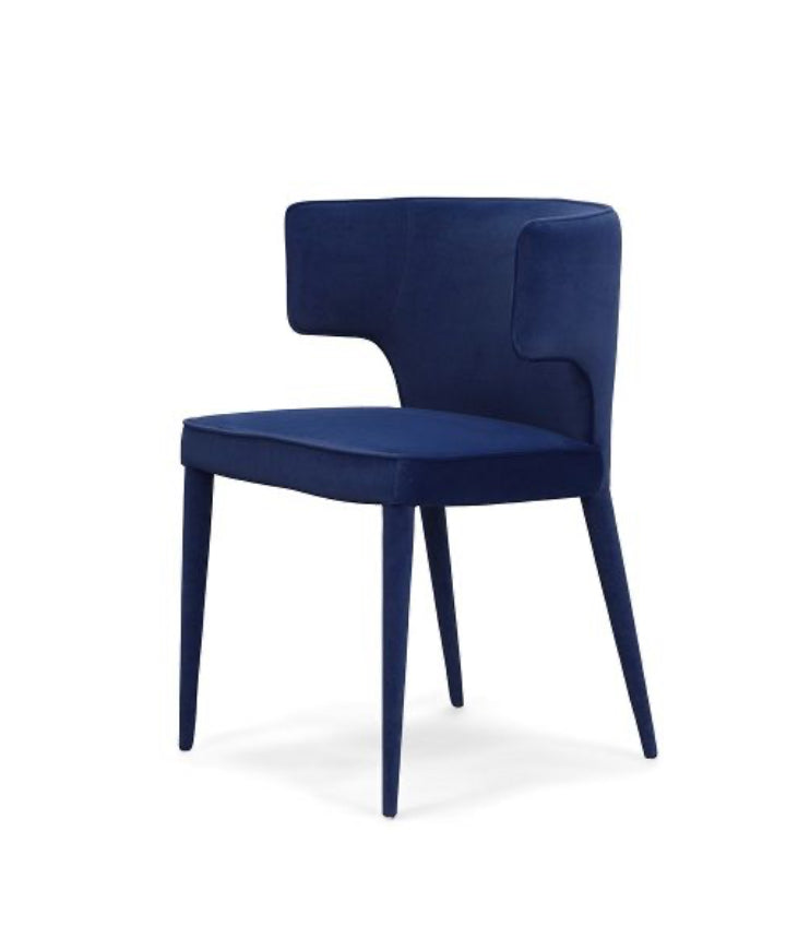 Lucero Terciopelo Azul Silla de comedor