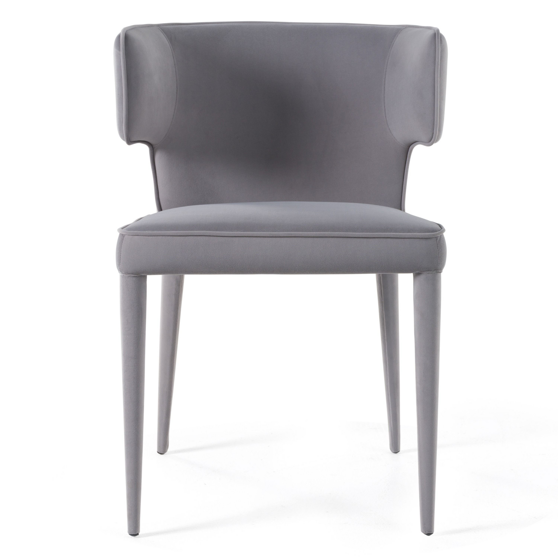 Lucero Terciopelo Gris Silla de comedor