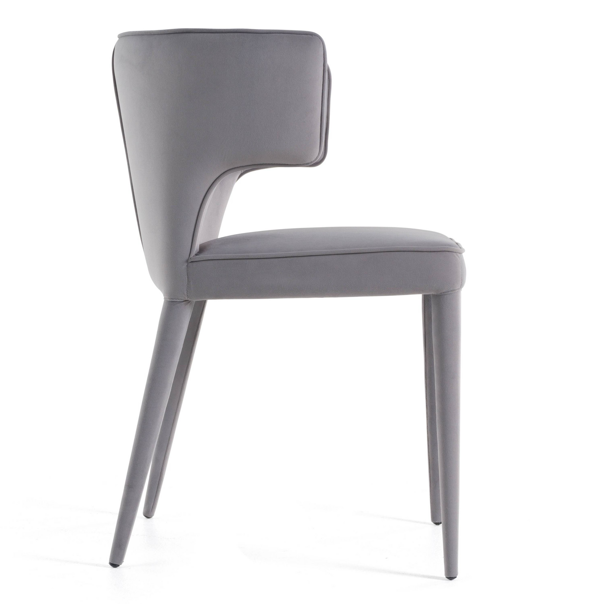 Lucero Terciopelo Gris Silla de comedor