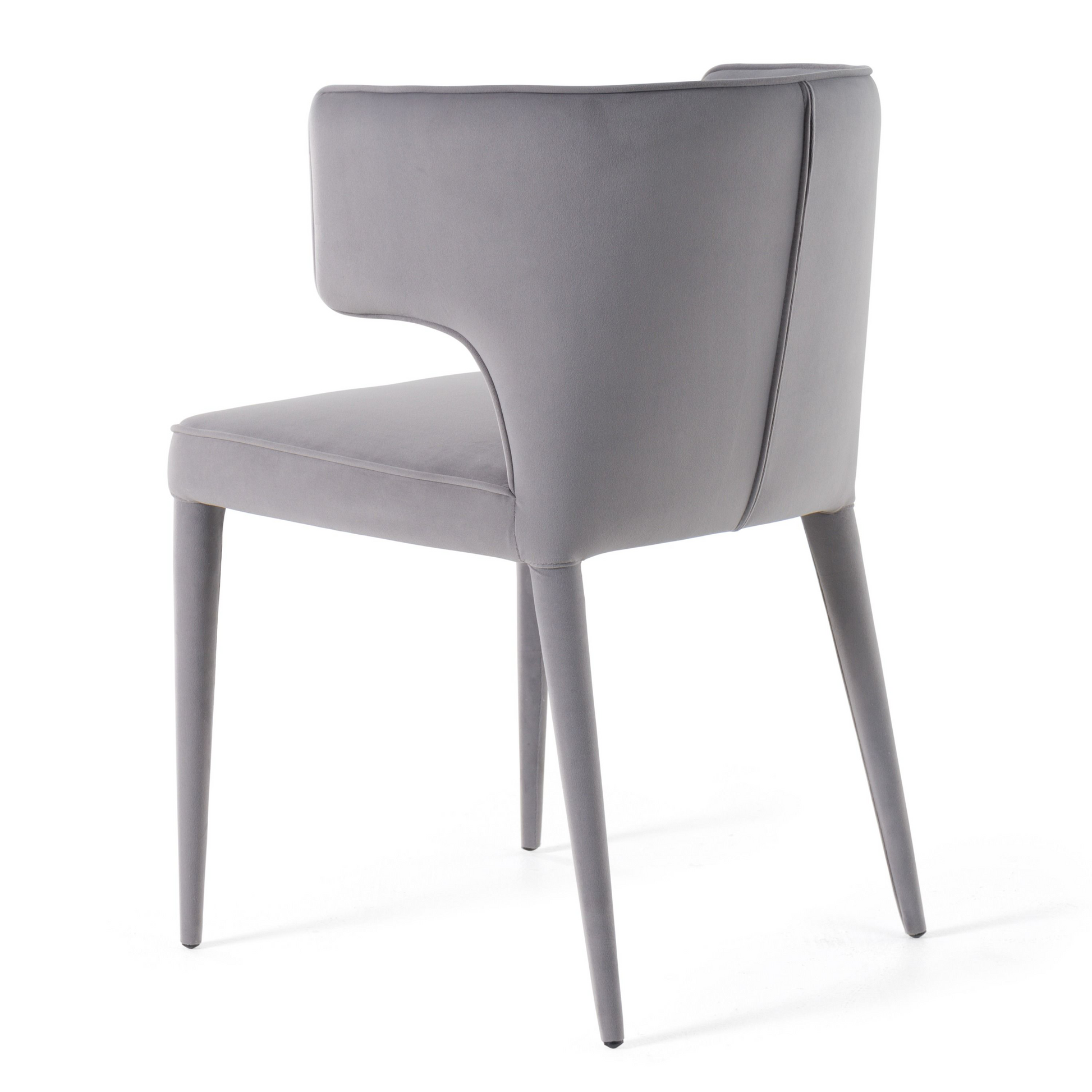 Lucero Terciopelo Gris Silla de comedor