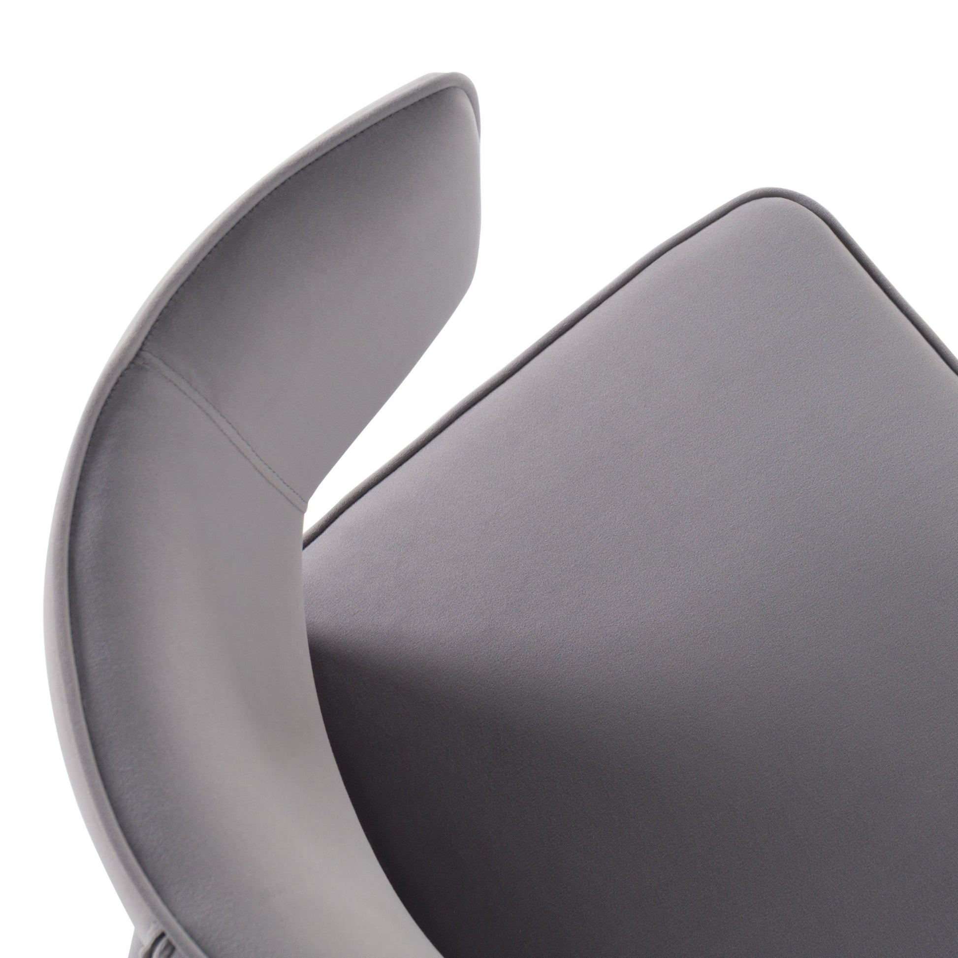 Lucero Terciopelo Gris Silla de comedor