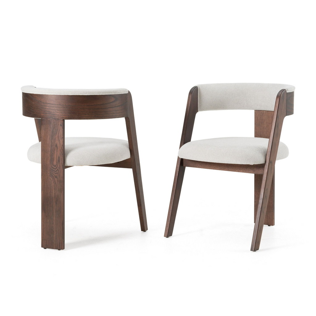 Washington Roble Oscuro Ebony Set de 2 Silla de comedor
