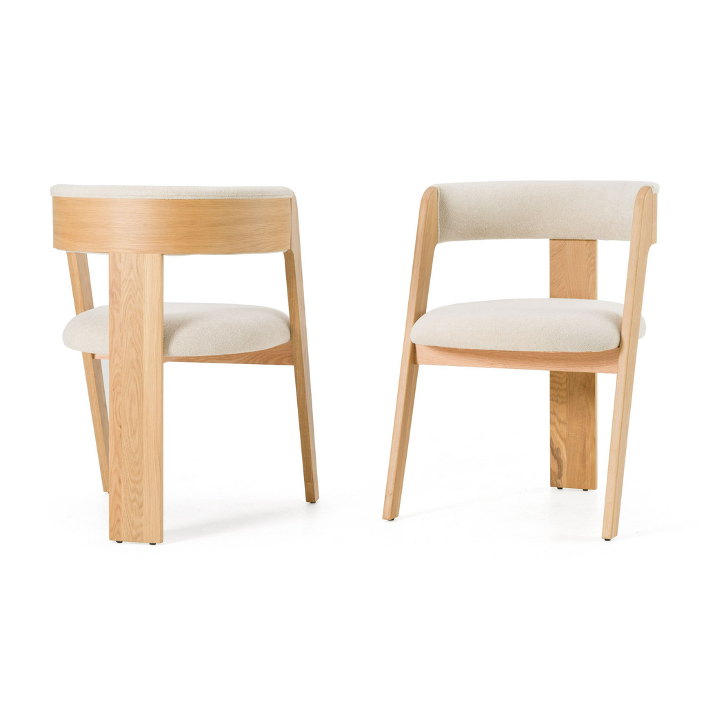 Washington Roble Claro Ebony Set de 2 Silla de comedor