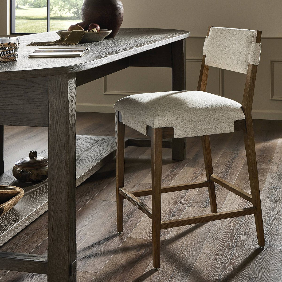 Tamari Lino Natural Counter Stool