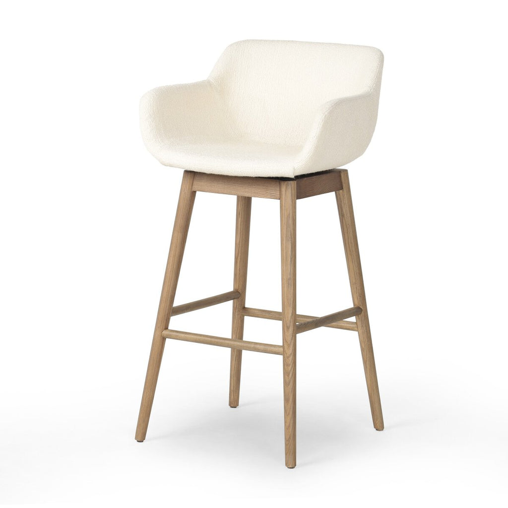 Hannah Swivel Bar Stool Ivory