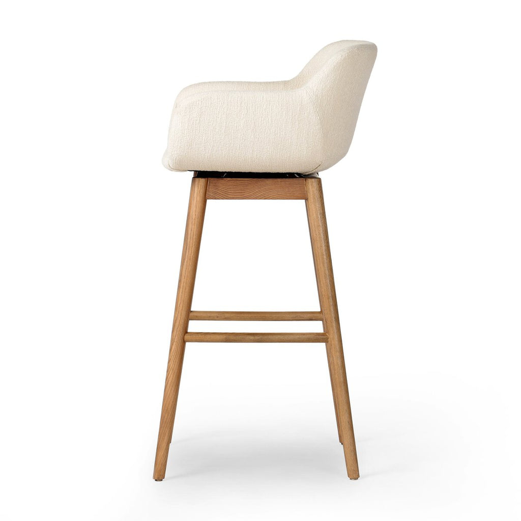 Hannah Swivel Bar Stool Ivory