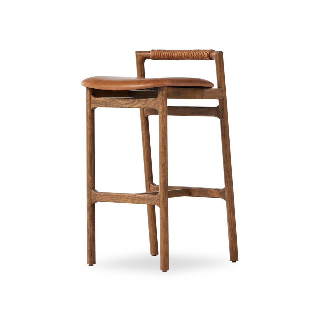 Baden Leather Bar Stool Castaño