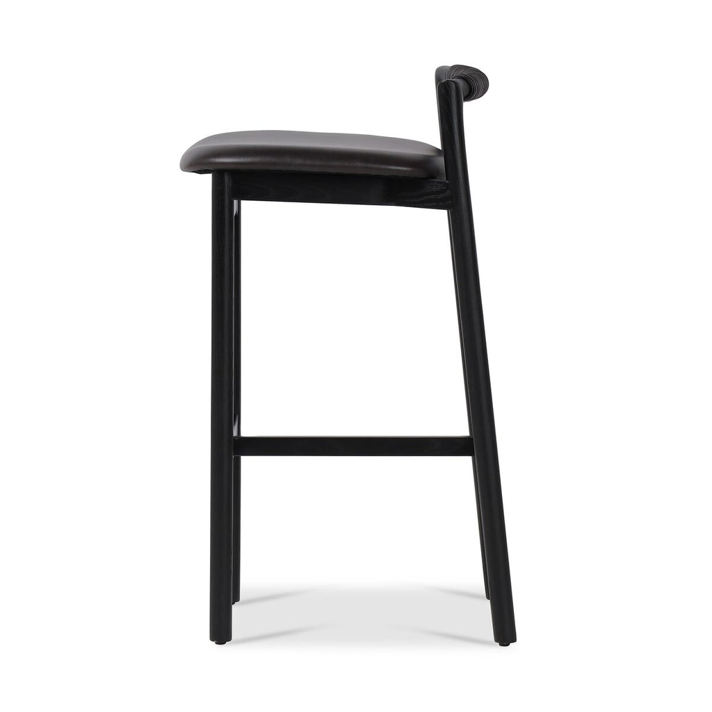 Baden Leather Bar Stool Negro