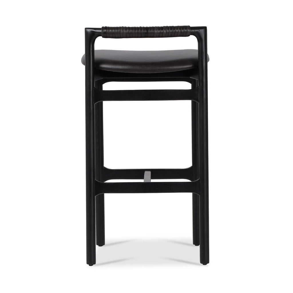 Baden Leather Bar Stool Negro
