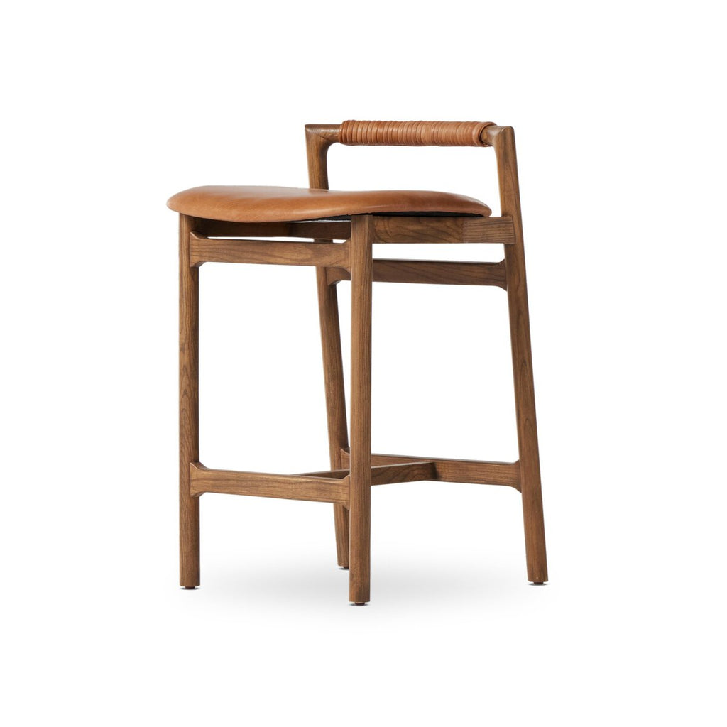 Baden Leather Counter Stool Castaño