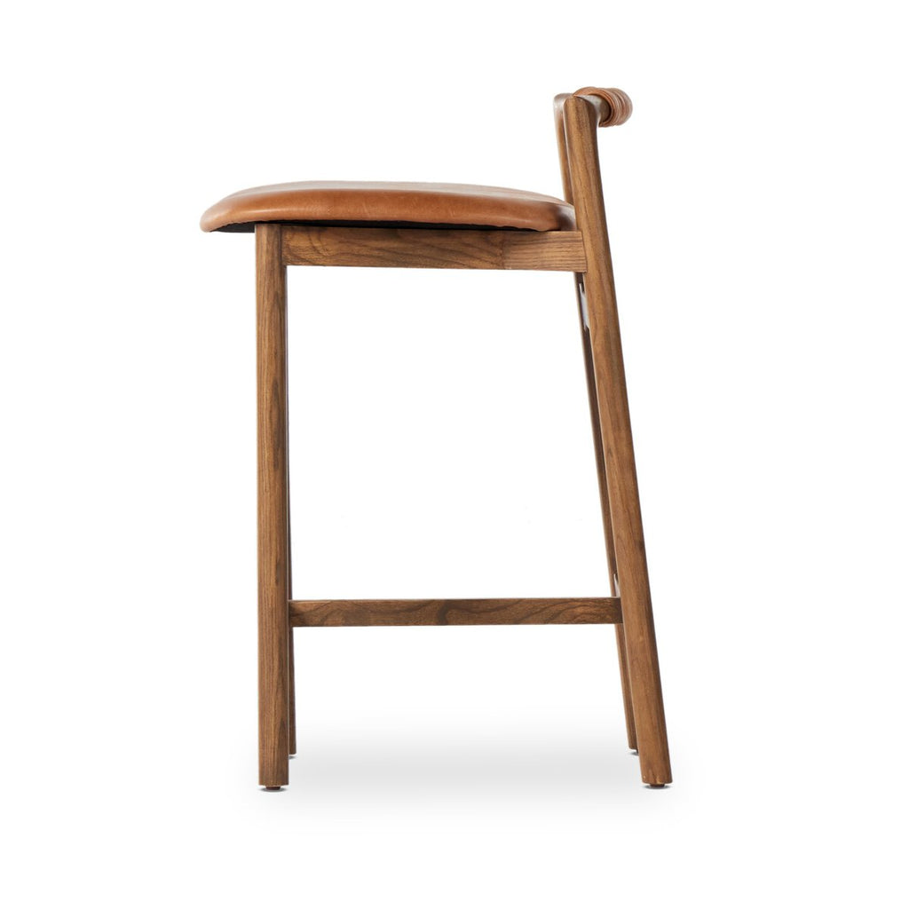 Baden Leather Counter Stool Castaño