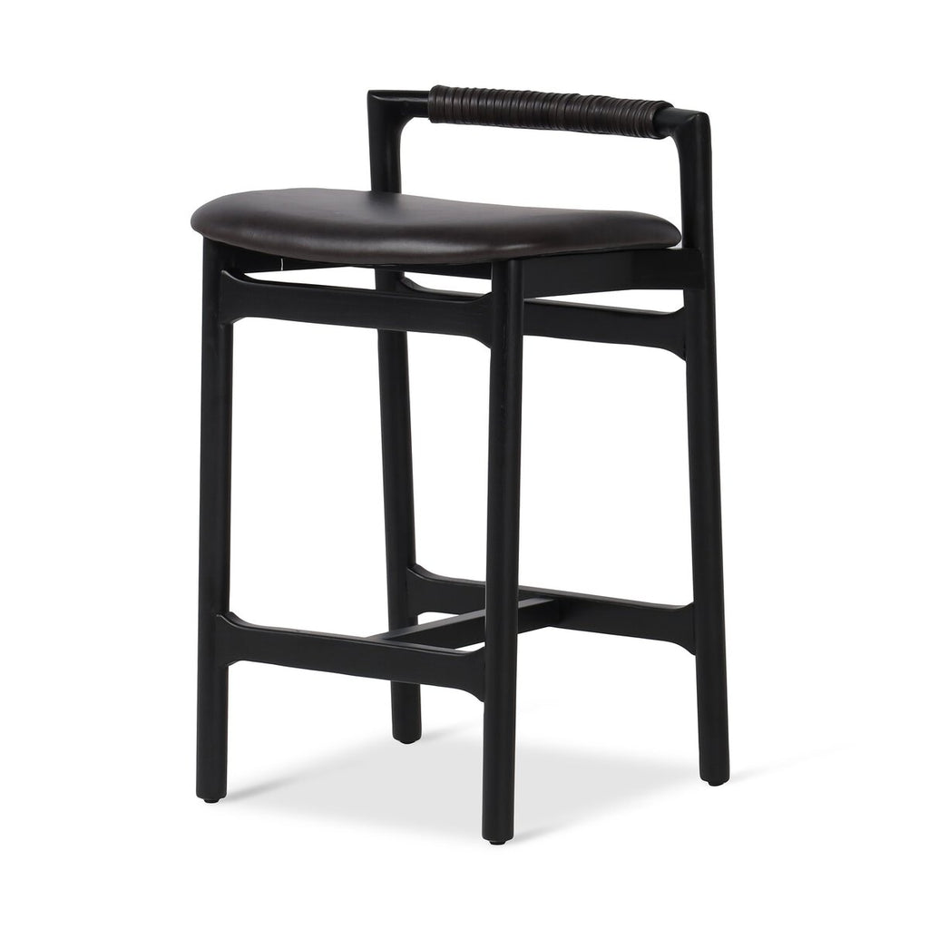 Baden Leather Counter Stool Negro