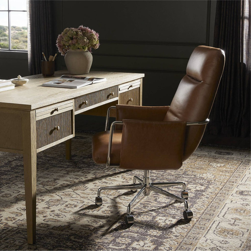 Sherman Cuero Top Cafe Silla de Escritorio