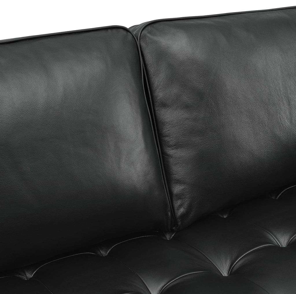 Valour Piel Negro 98" Seccional