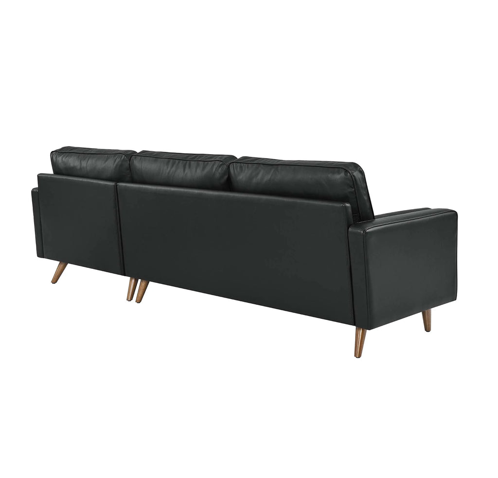 Valour Piel Negro 98" Seccional