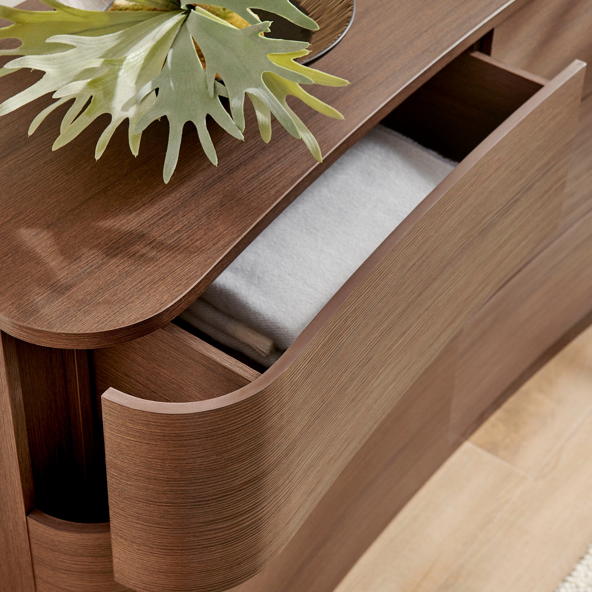 Mirae 6-Drawer Curved Dresser