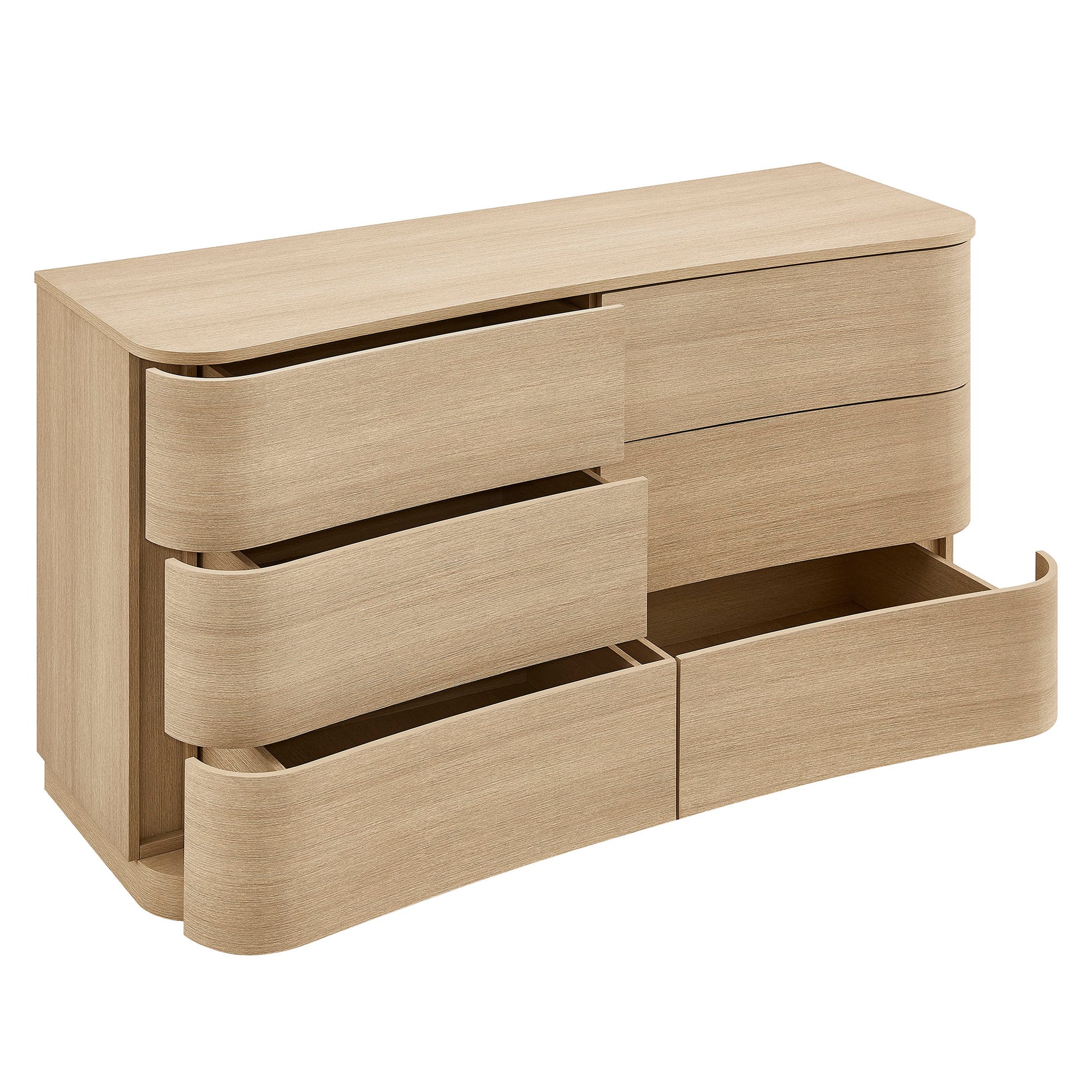 Mirae 6-Drawer Curved Dresser