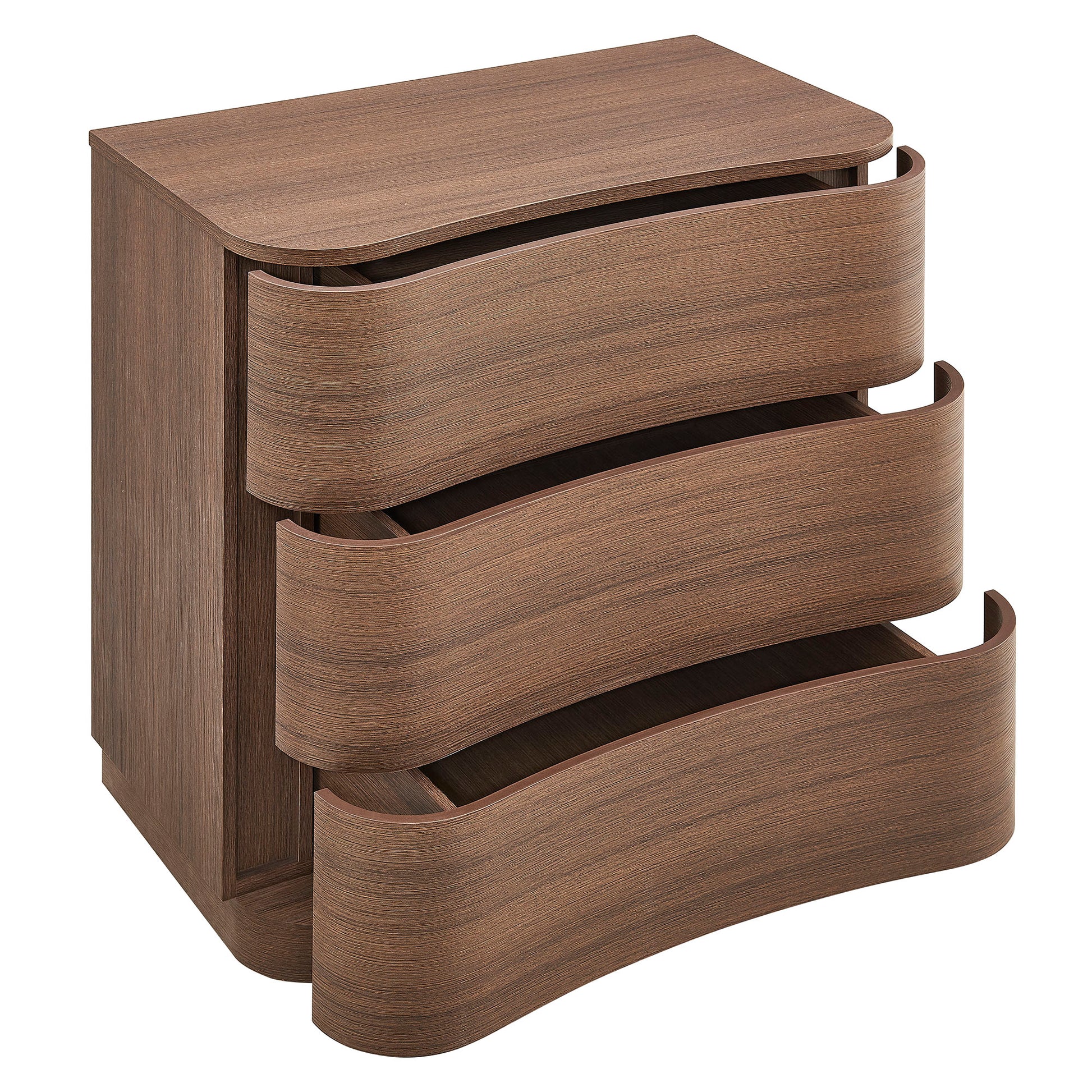 Mirae 3-Drawer Curved Compact Dresser