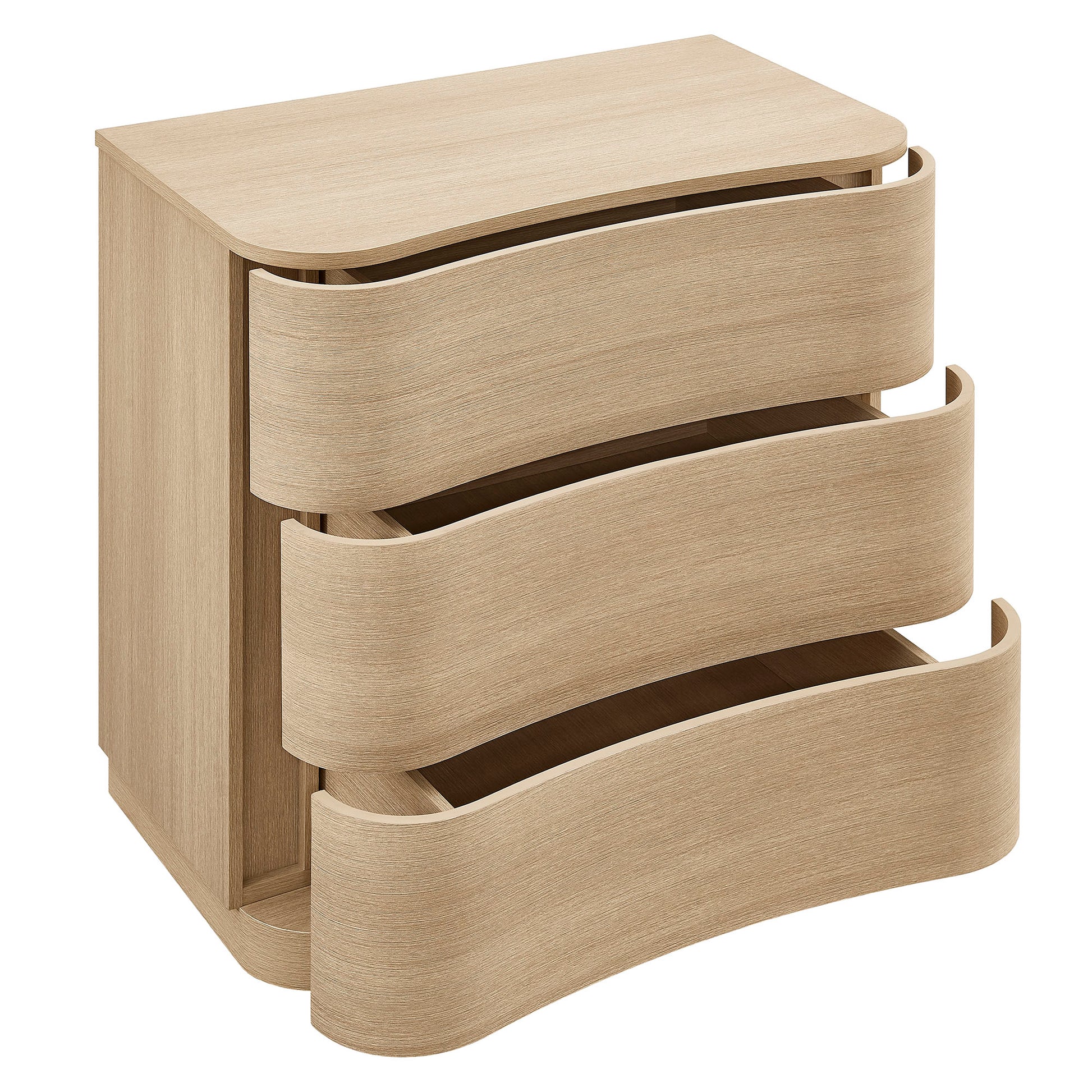 Mirae 3-Drawer Curved Compact Dresser