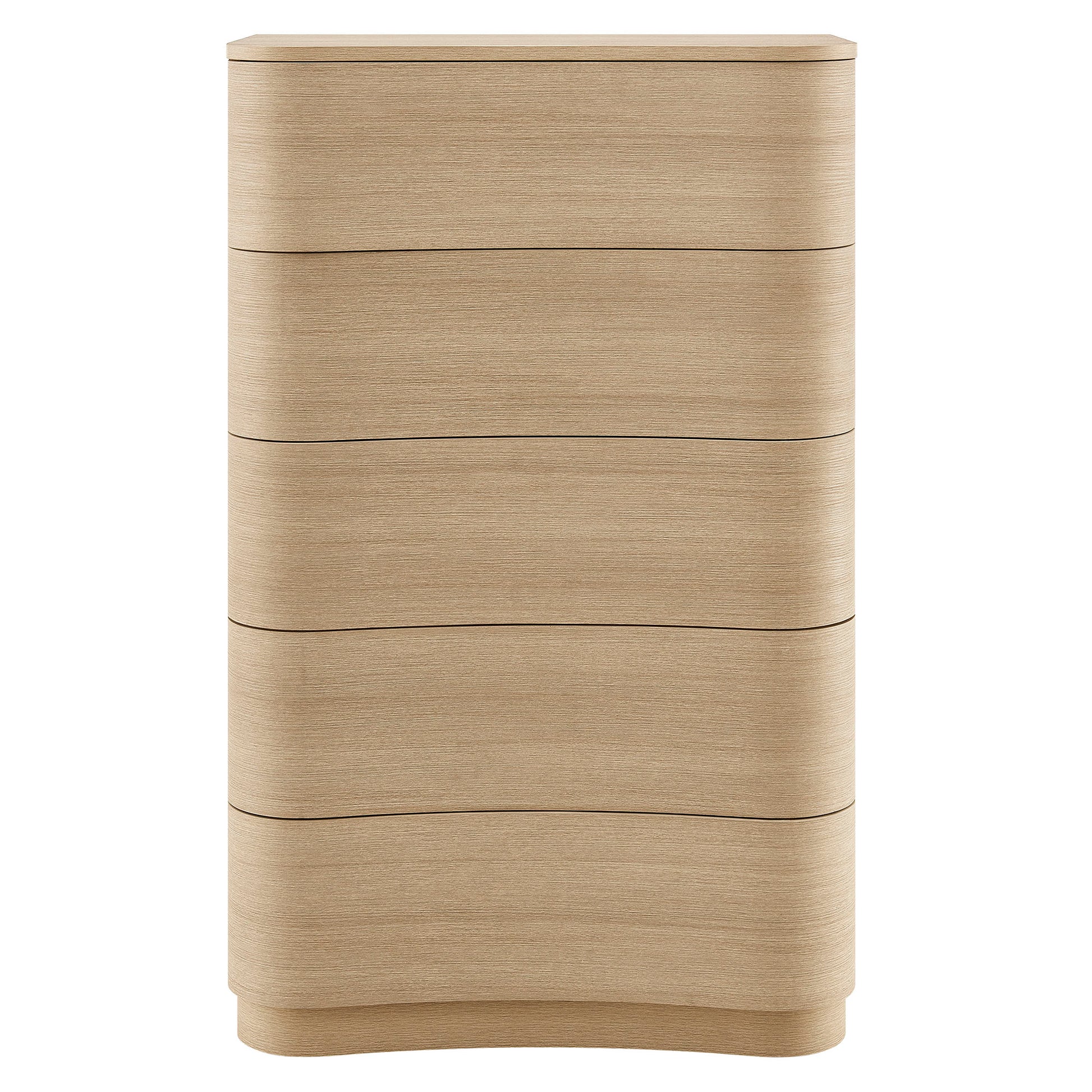 Mirae 5-Drawer Curved Dresser Chest of Drawers