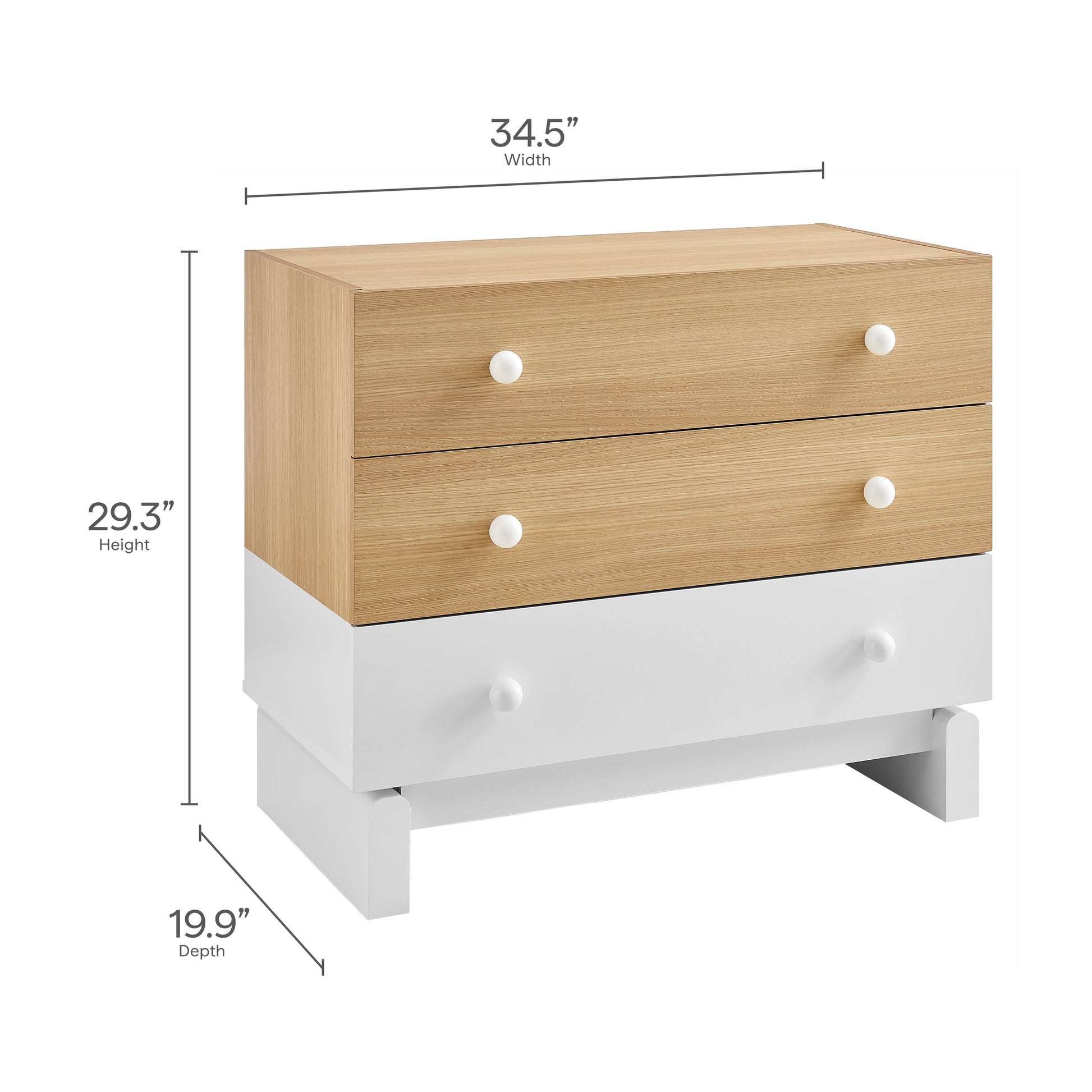 Nolia 3-Drawer Color Block Dresser